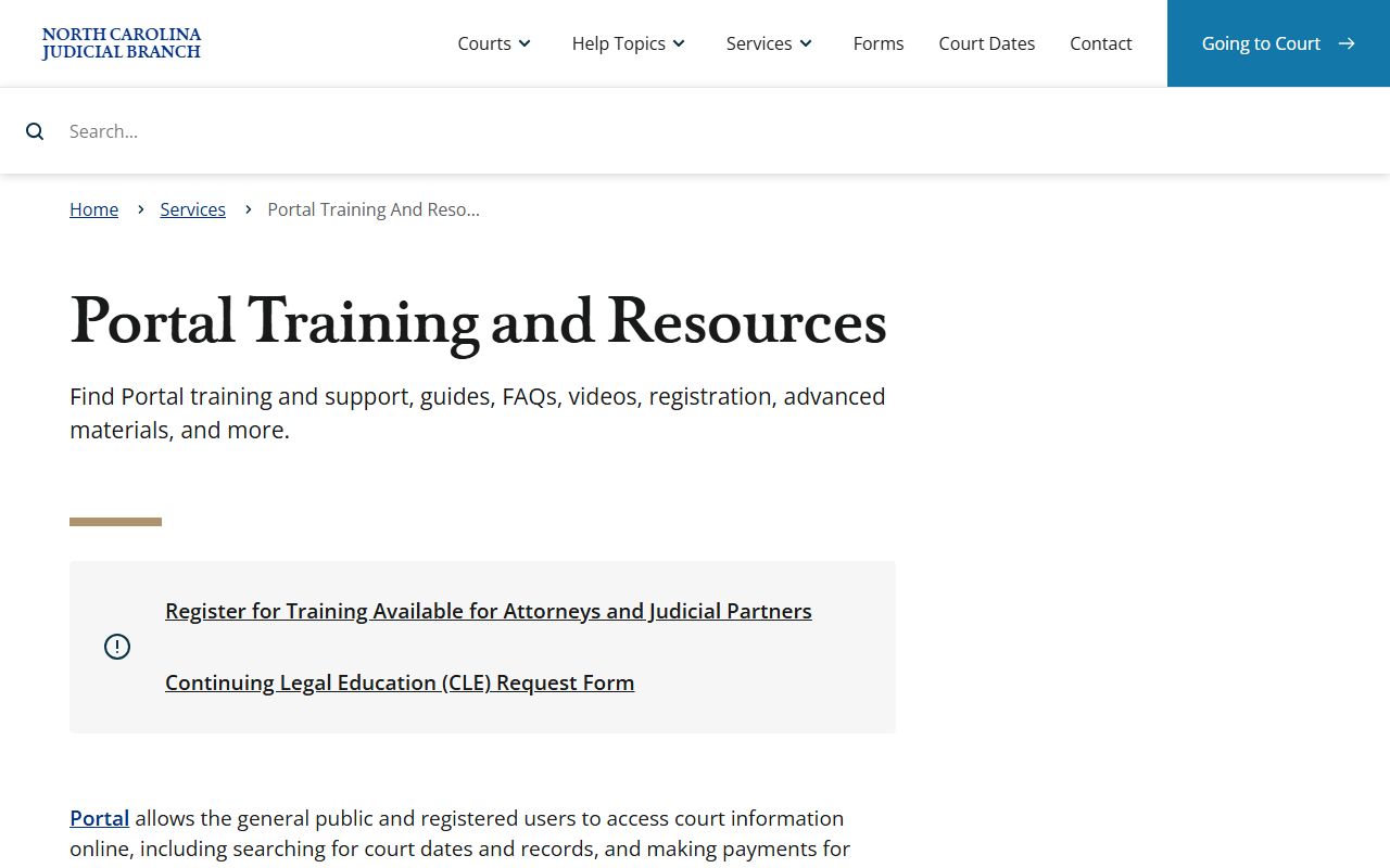 Burke County court records eCourts Portal training and search fields