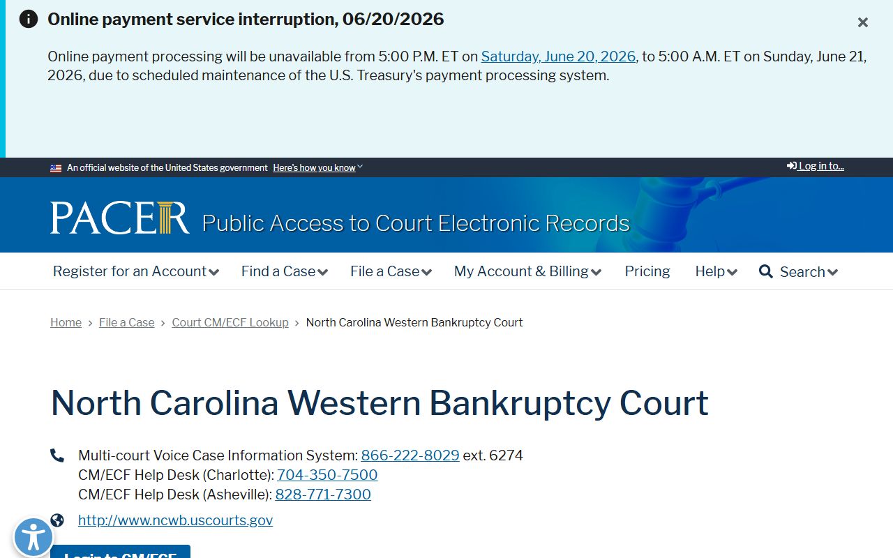 Burke County Superior Court bankruptcy PACER lookup distinction