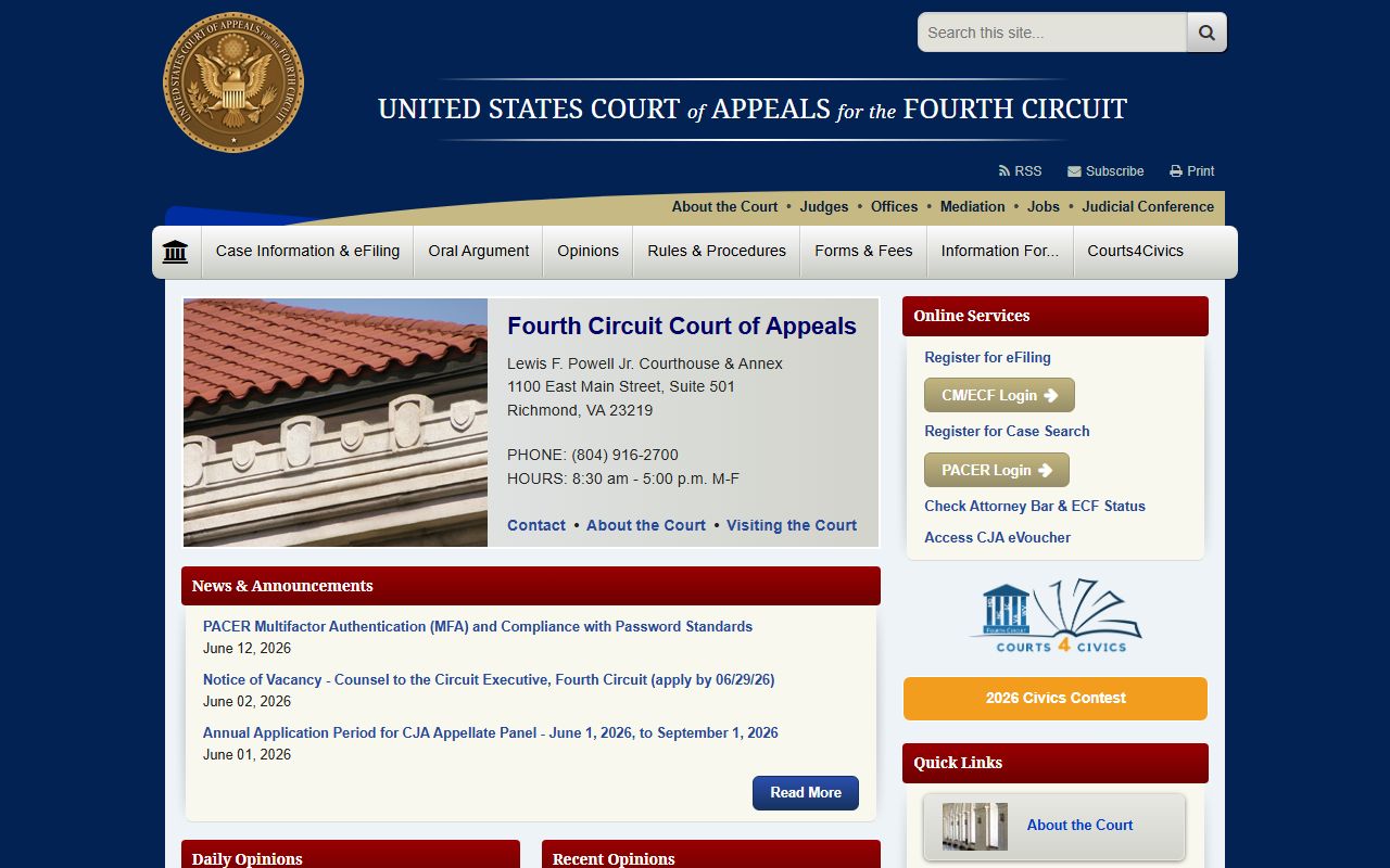 Burke County Superior Court federal appeals distinction Fourth Circuit