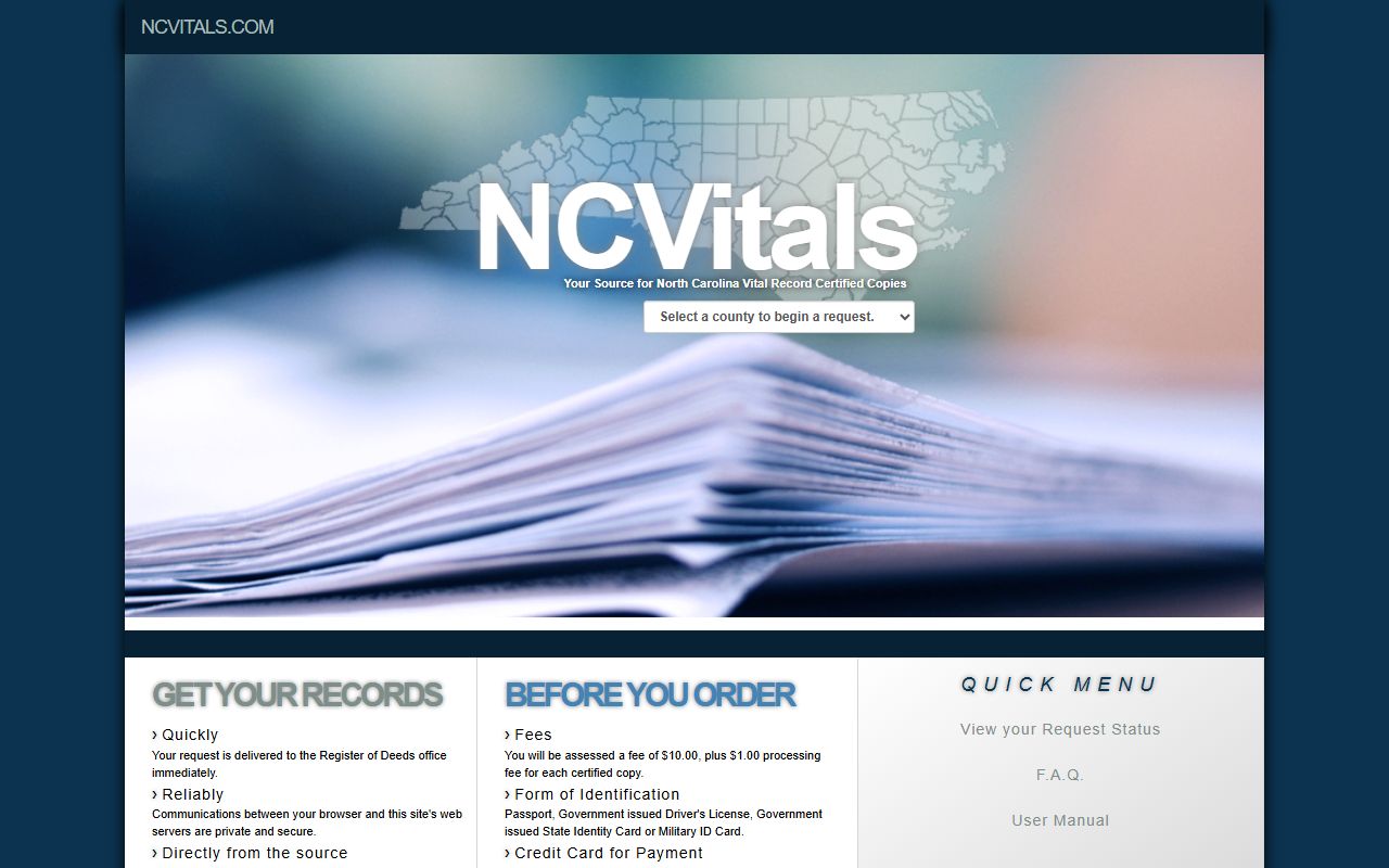 Burke County marriage records NCVitals certificate ordering