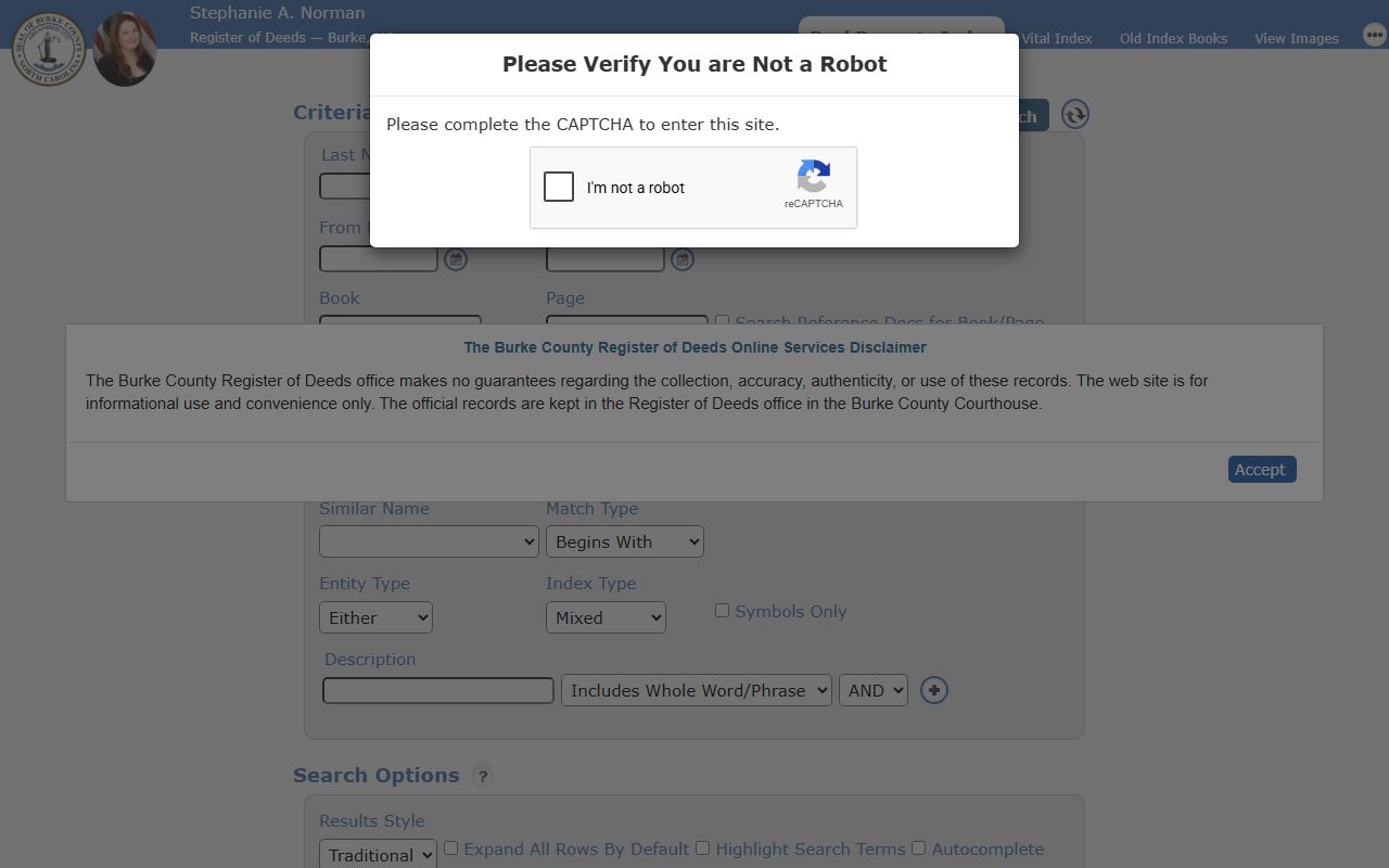 Burke County probate records Register of Deeds online records service